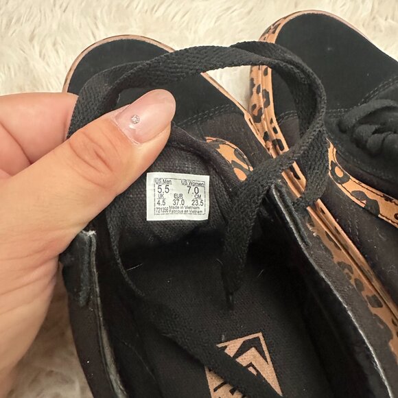 Vans Black Leopard Sole Sneakers - Picture 5 of 5